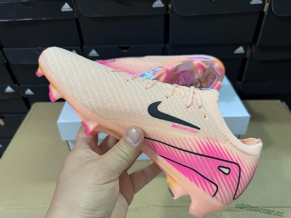 Unisex Nike Air Zoom Mercurial Vapor 16 Elite FG Firm Ground Low-Tops Football Boots - Pink/Black/Gold