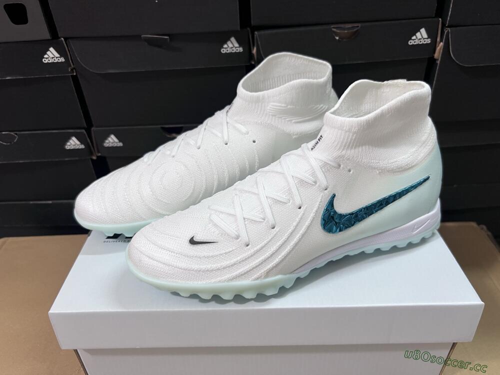 Unisex Nike Phantom Luna Elite TF Artificial Turf High-Tops Football Shoes - Beige/Green