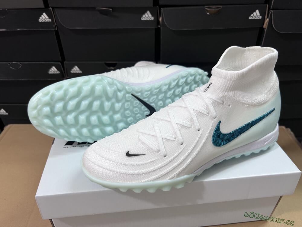 Unisex Nike Phantom Luna Elite TF Artificial Turf High-Tops Football Shoes - Beige/Green