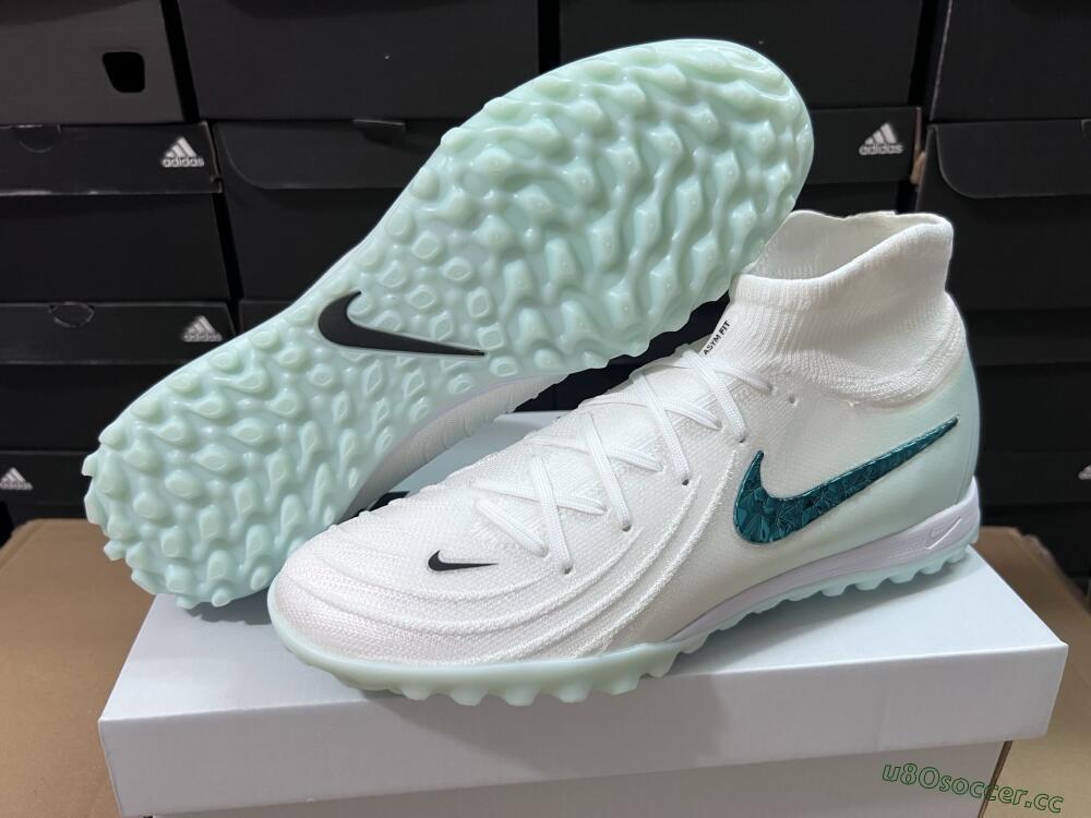Unisex Nike Phantom Luna Elite TF Artificial Turf High-Tops Football Shoes - Beige/Green