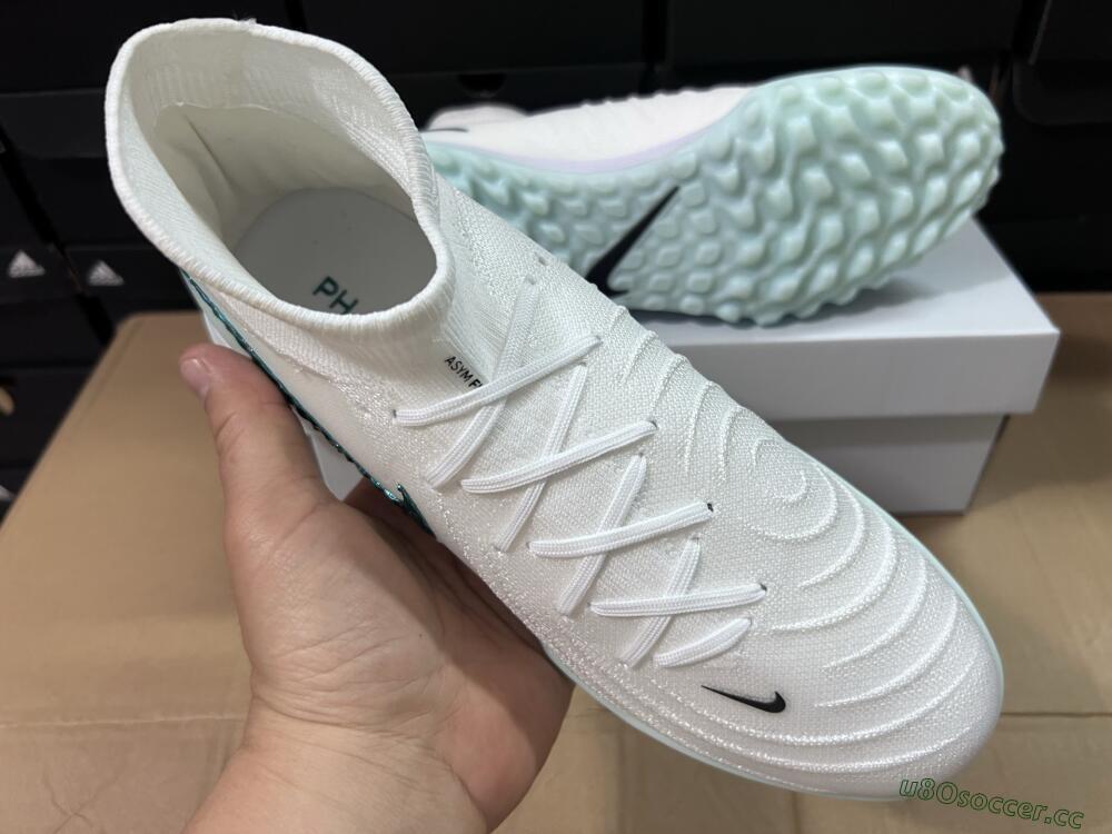 Unisex Nike Phantom Luna Elite TF Artificial Turf High-Tops Football Shoes - Beige/Green