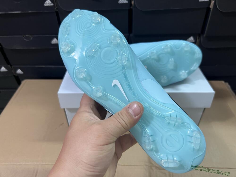 Unisex Nike Tiempo Legend 10 Elite FG Firm Ground Low-Tops Football Boots - Jade/White/Pink