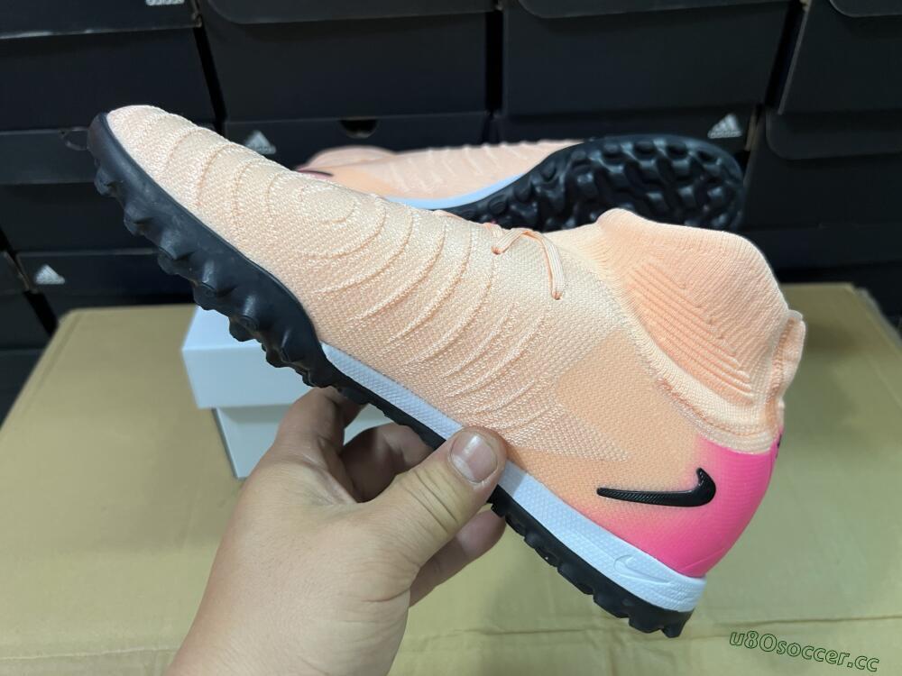 Men's Nike Phantom Luna Elite NU TF Artificial Turf High-Tops Football Shoes - Pink/Black