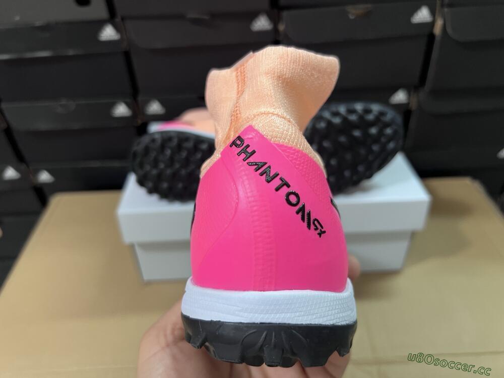Men's Nike Phantom Luna Elite NU TF Artificial Turf High-Tops Football Shoes - Pink/Black