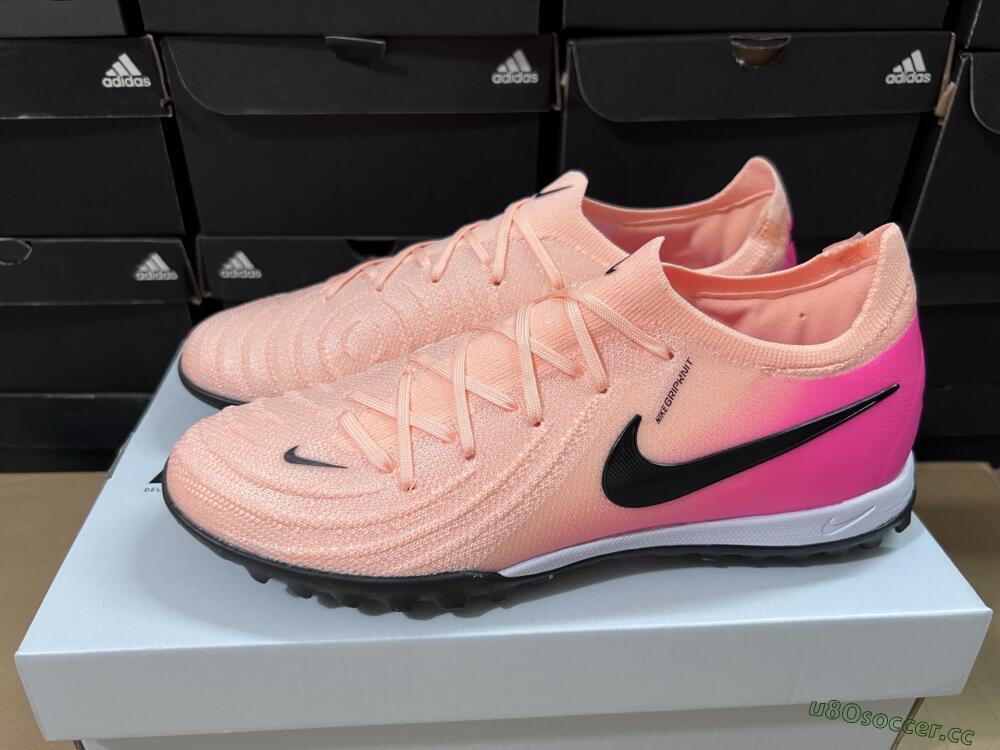 Unisex Nike Phantom GX 2 Elite TF Artificial Turf Low-Tops Football Shoes - Pink/Black