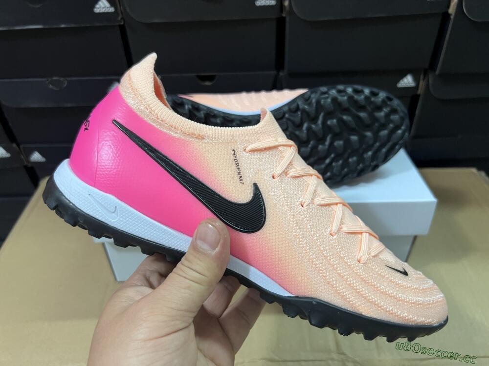 Unisex Nike Phantom GX 2 Elite TF Artificial Turf Low-Tops Football Shoes - Pink/Black
