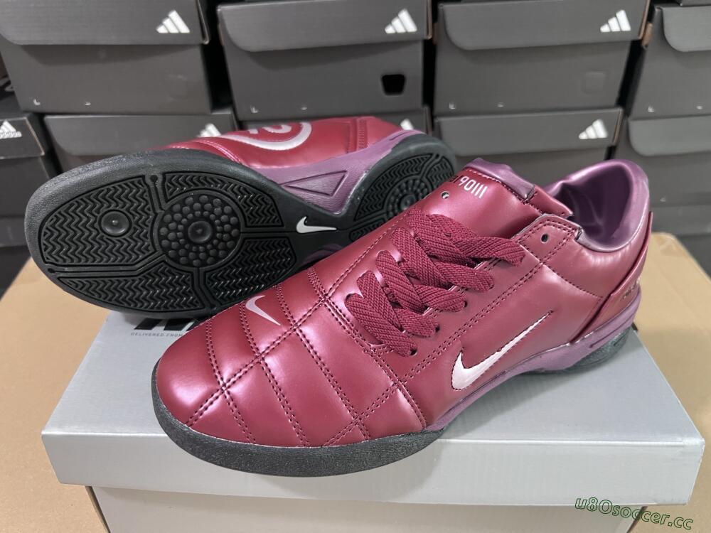 Men's Nike Total 90 II IC Indoor & Futsal Low-Tops Football Shoes - Red/Black/White