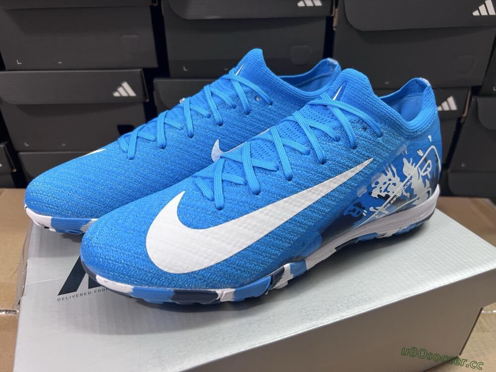 Unisex Nike Air Zoom Mercurial Vapor 16 Elite TF Artificial Turf Low-Tops Football Shoes - Blue/White/Black