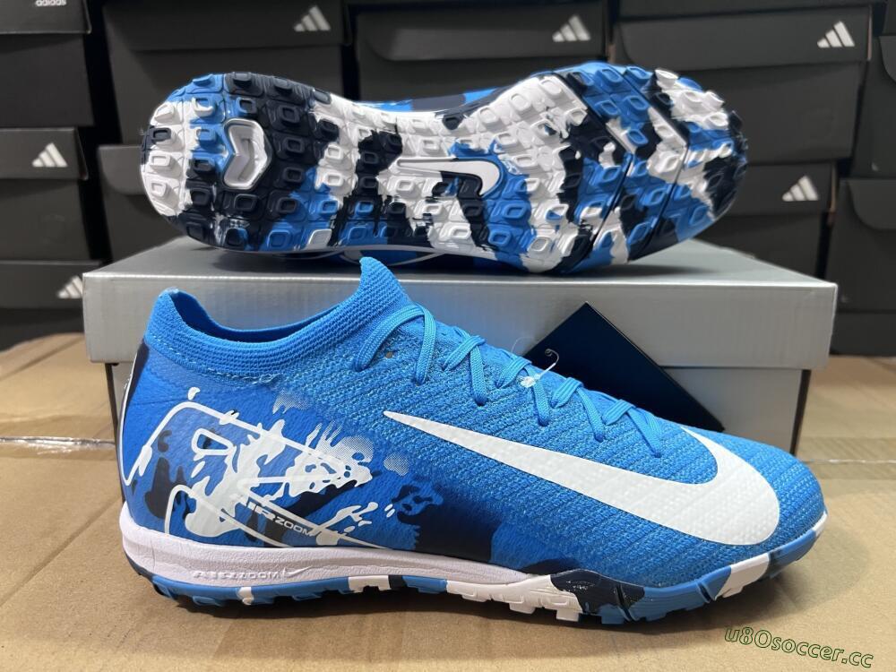 Unisex Nike Air Zoom Mercurial Vapor 16 Elite TF Artificial Turf Low-Tops Football Shoes - Blue/White/Black