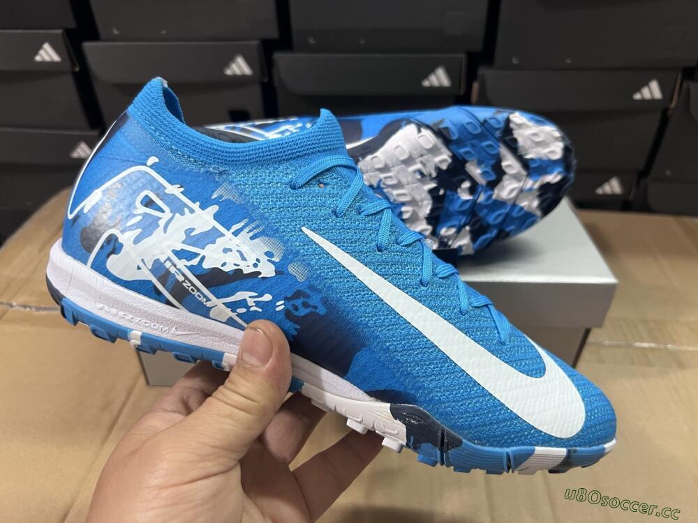 Unisex Nike Air Zoom Mercurial Vapor 16 Elite TF Artificial Turf Low-Tops Football Shoes - Blue/White/Black