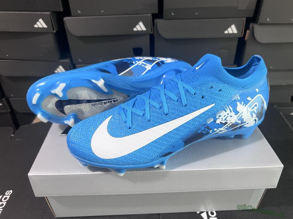 Unisex Nike Air Zoom Mercurial Vapor 16 Elite FG Firm Ground Low-Tops Football Boots - Blue/White/Black