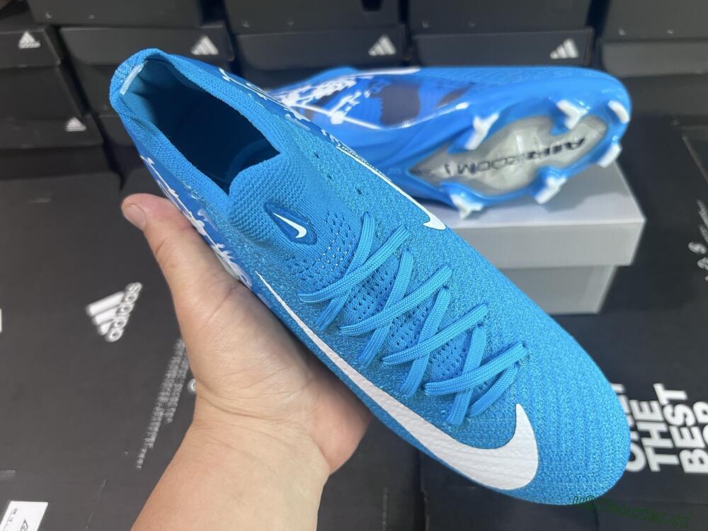 Unisex Nike Air Zoom Mercurial Vapor 16 Elite FG Firm Ground Low-Tops Football Boots - Blue/White/Black