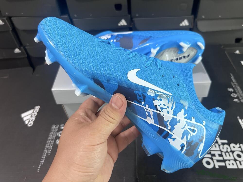 Unisex Nike Air Zoom Mercurial Vapor 16 Elite FG Firm Ground Low-Tops Football Boots - Blue/White/Black