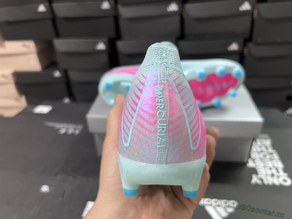 Unisex Nike Air Zoom Mercurial Vapor 16 Elite AG Artificial Grass Low-Tops Football Boots - Jade/Pink/White
