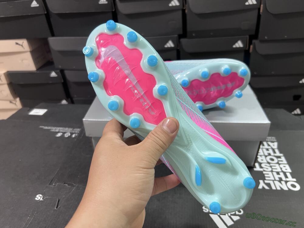 Unisex Nike Air Zoom Mercurial Vapor 16 Elite AG Artificial Grass Low-Tops Football Boots - Jade/Pink/White