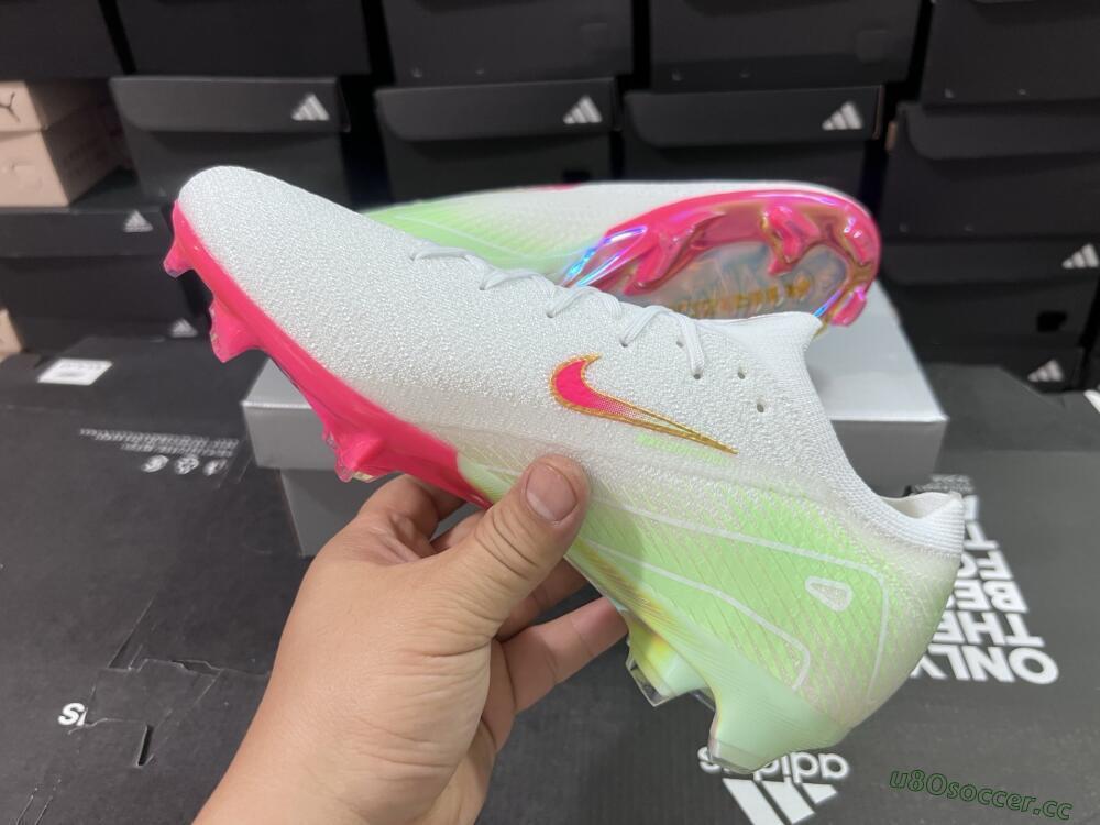 Unisex Nike Air Zoom Mercurial Vapor 16 Elite FG Firm Ground Low-Tops Football Boots - White/Red/Gold