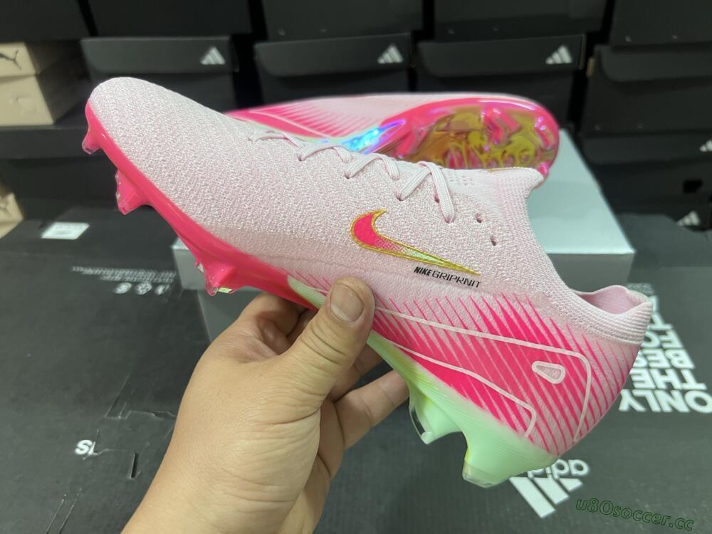 Unisex Nike Air Zoom Mercurial Vapor 16 Elite FG Firm Ground Low-Tops Football Boots - Pink/Red/Gold