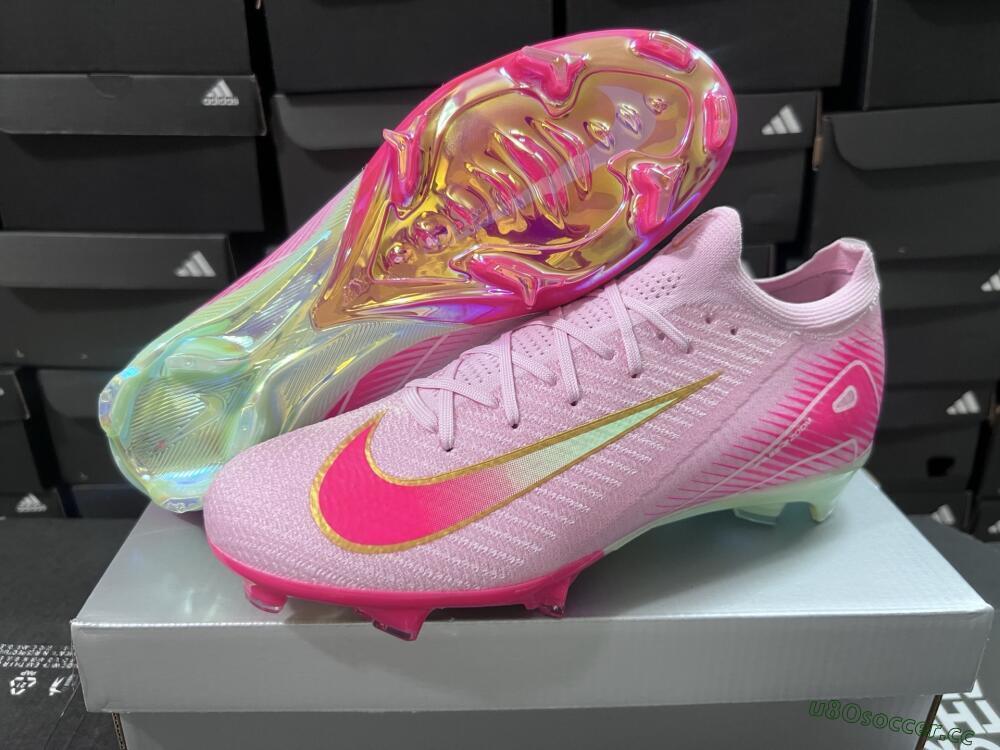 Unisex Nike Air Zoom Mercurial Vapor 16 Elite FG Firm Ground Low-Tops Football Boots - Pink/Red/Gold