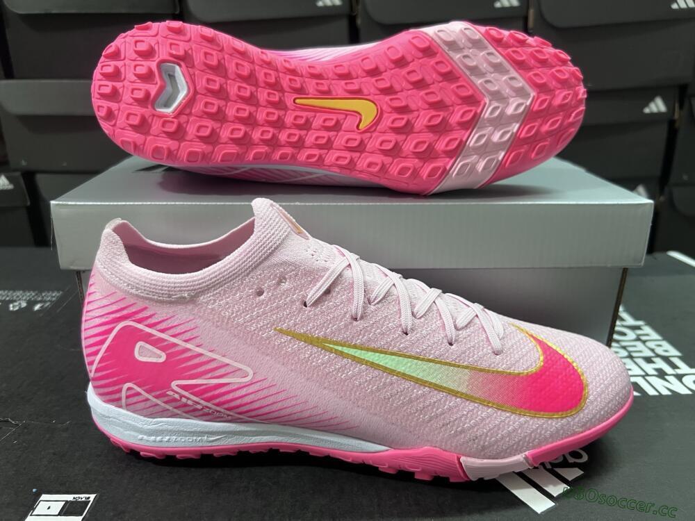 Unisex Nike Air Zoom Mercurial Vapor 16 Elite TF Artificial Turf Low-Tops Football Shoes - Pink/Gold/White