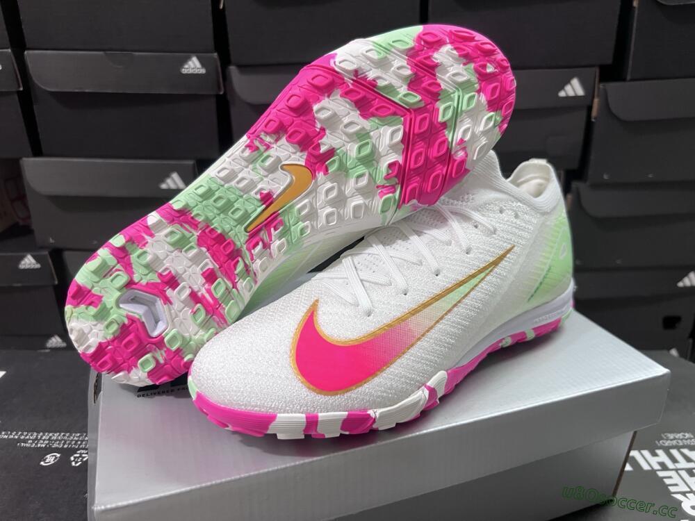 Unisex Nike Air Zoom Mercurial Vapor 16 Elite TF Artificial Turf Low-Tops Football Shoes - White/Red/Gold