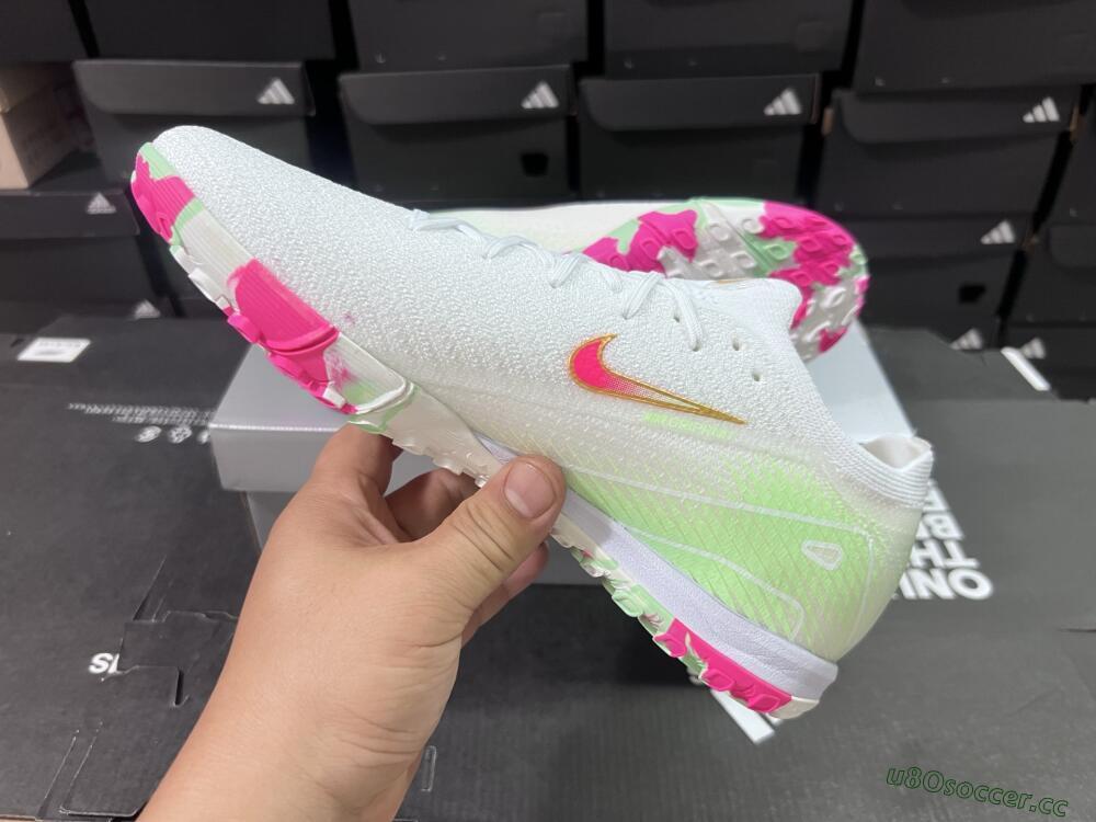 Unisex Nike Air Zoom Mercurial Vapor 16 Elite TF Artificial Turf Low-Tops Football Shoes - White/Red/Gold