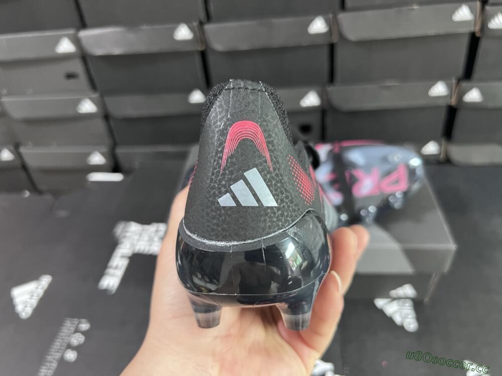 Unisex Adidas Predator Elite Foldover Tongue FG Firm Ground Low-Tops Football Boots - Black/White/Red
