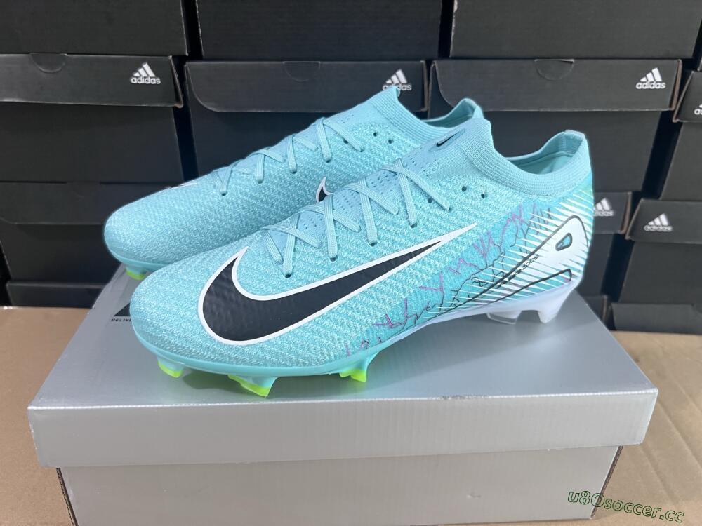 Unisex Nike Air Zoom Mercurial Vapor 16 Elite FG Firm Ground Low-Tops Football Boots - Blue/Black/White
