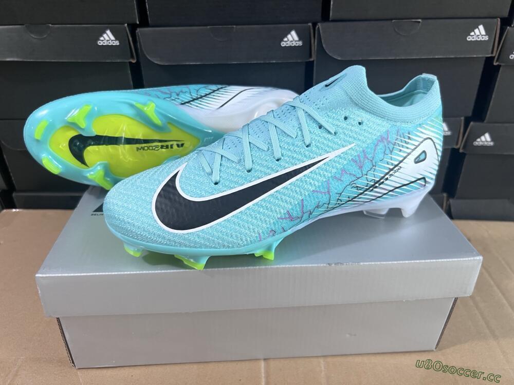 Unisex Nike Air Zoom Mercurial Vapor 16 Elite FG Firm Ground Low-Tops Football Boots - Blue/Black/White