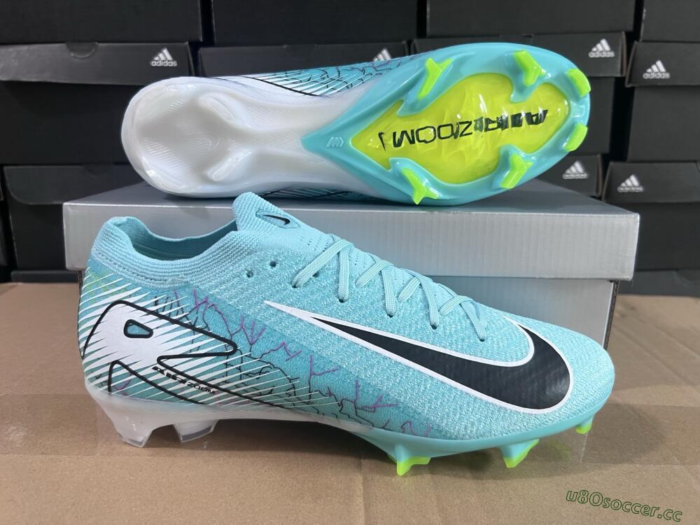 Unisex Nike Air Zoom Mercurial Vapor 16 Elite FG Firm Ground Low-Tops Football Boots - Blue/Black/White