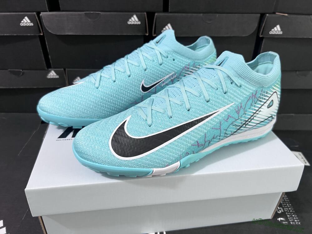 Unisex Nike Air Zoom Mercurial Vapor 16 Elite TF Artificial Turf Low-Tops Football Shoes - Jade/Black/White