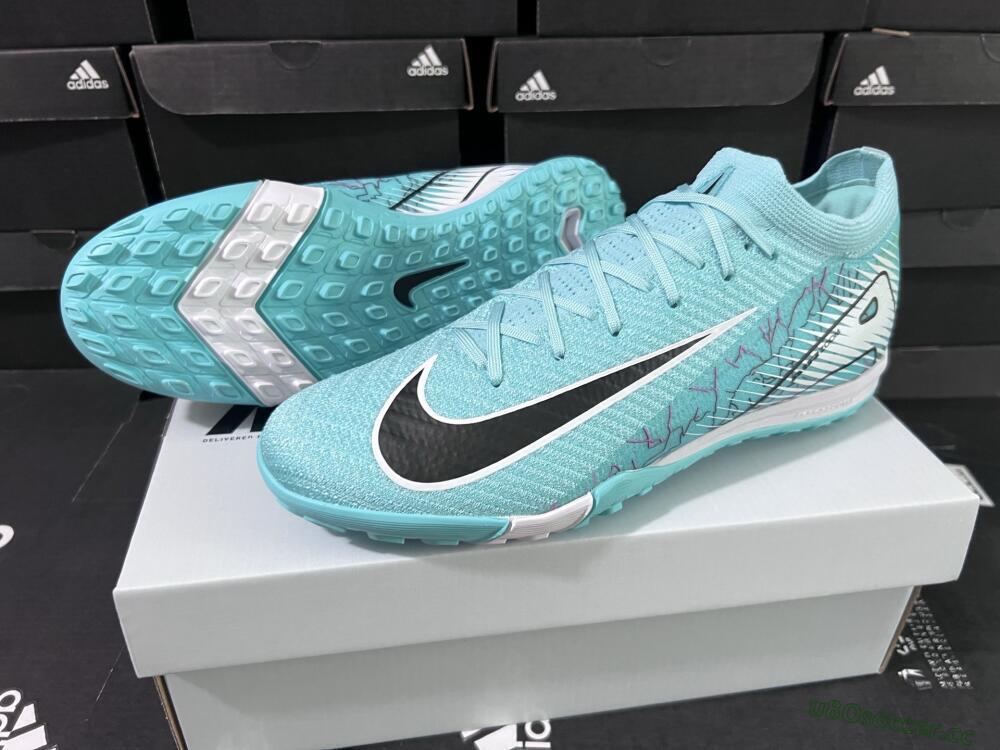 Unisex Nike Air Zoom Mercurial Vapor 16 Elite TF Artificial Turf Low-Tops Football Shoes - Jade/Black/White