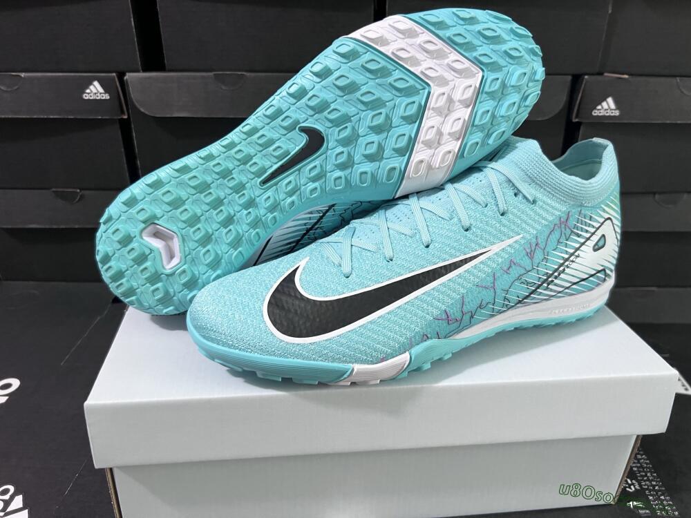Unisex Nike Air Zoom Mercurial Vapor 16 Elite TF Artificial Turf Low-Tops Football Shoes - Jade/Black/White