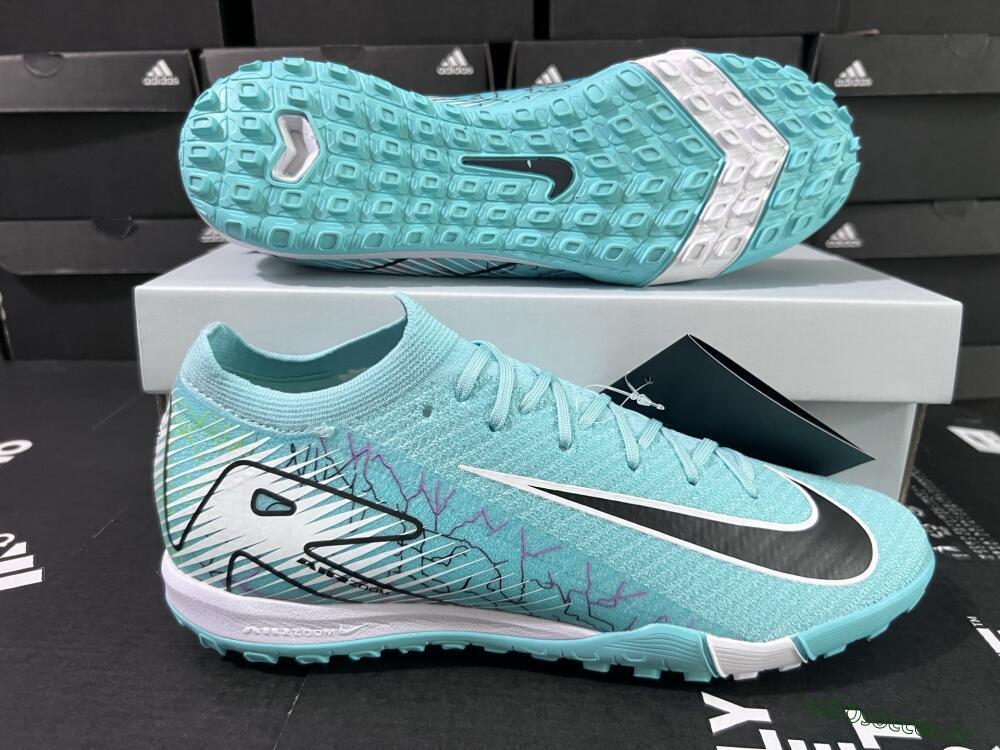 Unisex Nike Air Zoom Mercurial Vapor 16 Elite TF Artificial Turf Low-Tops Football Shoes - Jade/Black/White