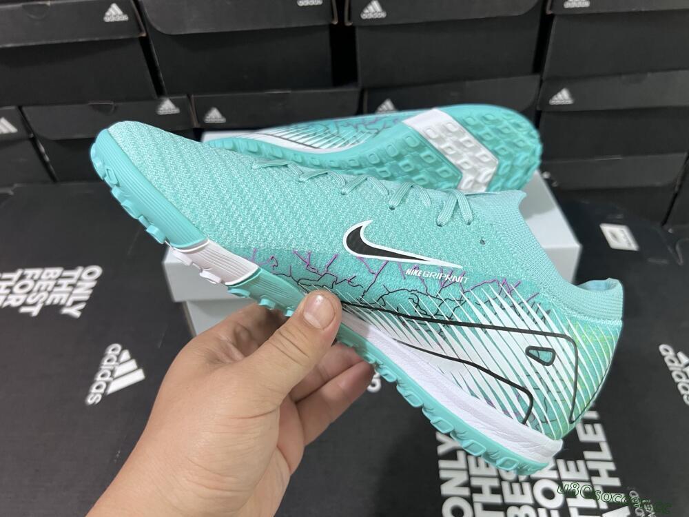 Unisex Nike Air Zoom Mercurial Vapor 16 Elite TF Artificial Turf Low-Tops Football Shoes - Jade/Black/White