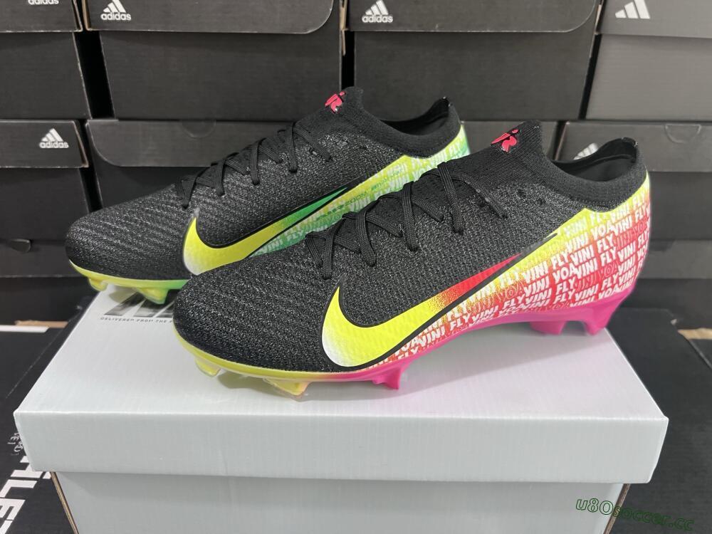 Unisex Nike Air Zoom Mercurial Vapor 16 Elite FG Firm Ground Low-Tops Football Boots - Black/Yellow/Red