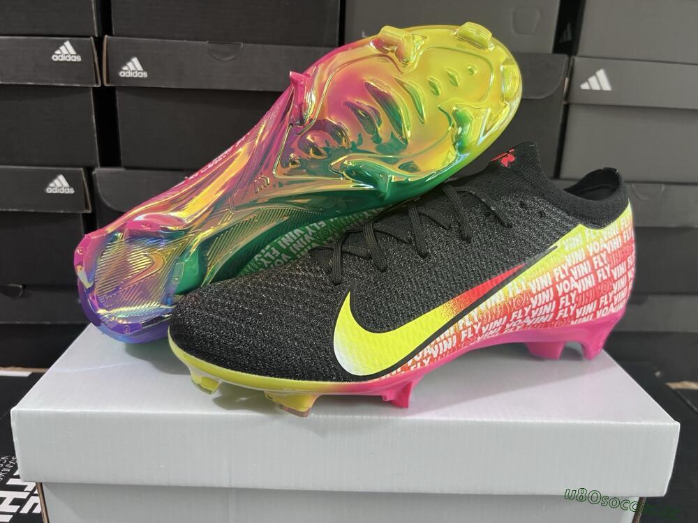 Unisex Nike Air Zoom Mercurial Vapor 16 Elite FG Firm Ground Low-Tops Football Boots - Black/Yellow/Red