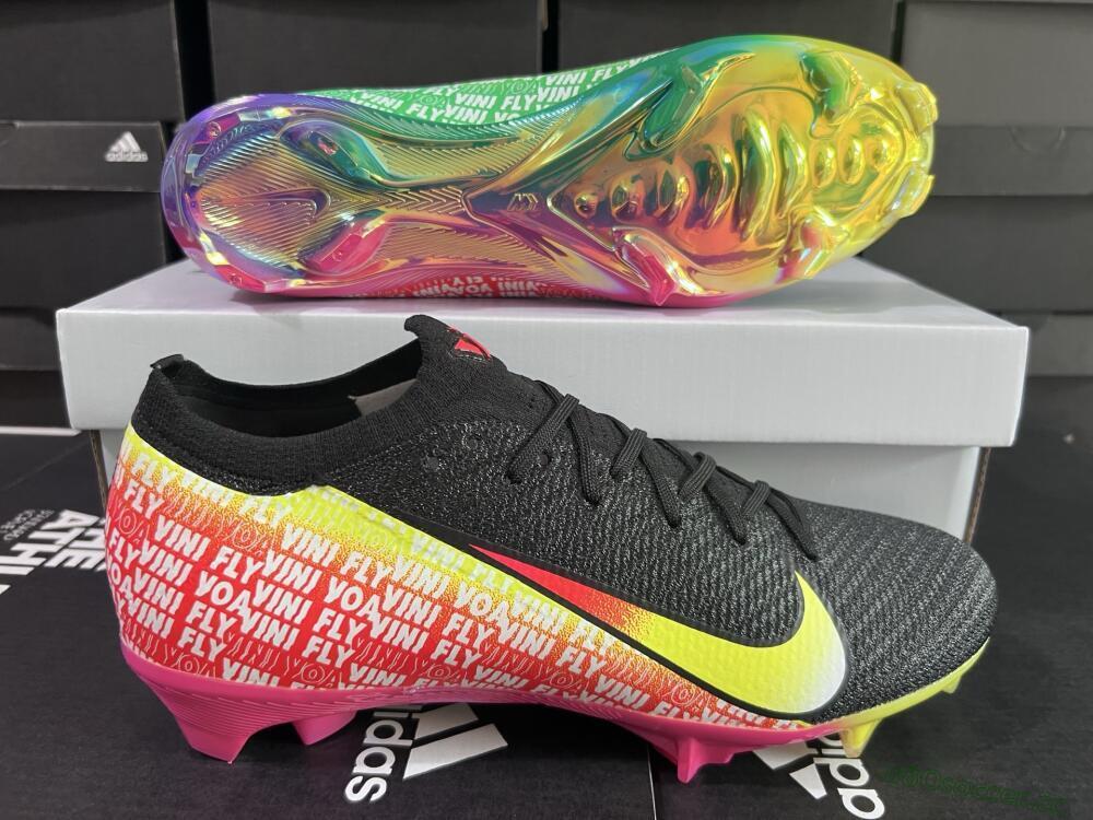 Unisex Nike Air Zoom Mercurial Vapor 16 Elite FG Firm Ground Low-Tops Football Boots - Black/Yellow/Red