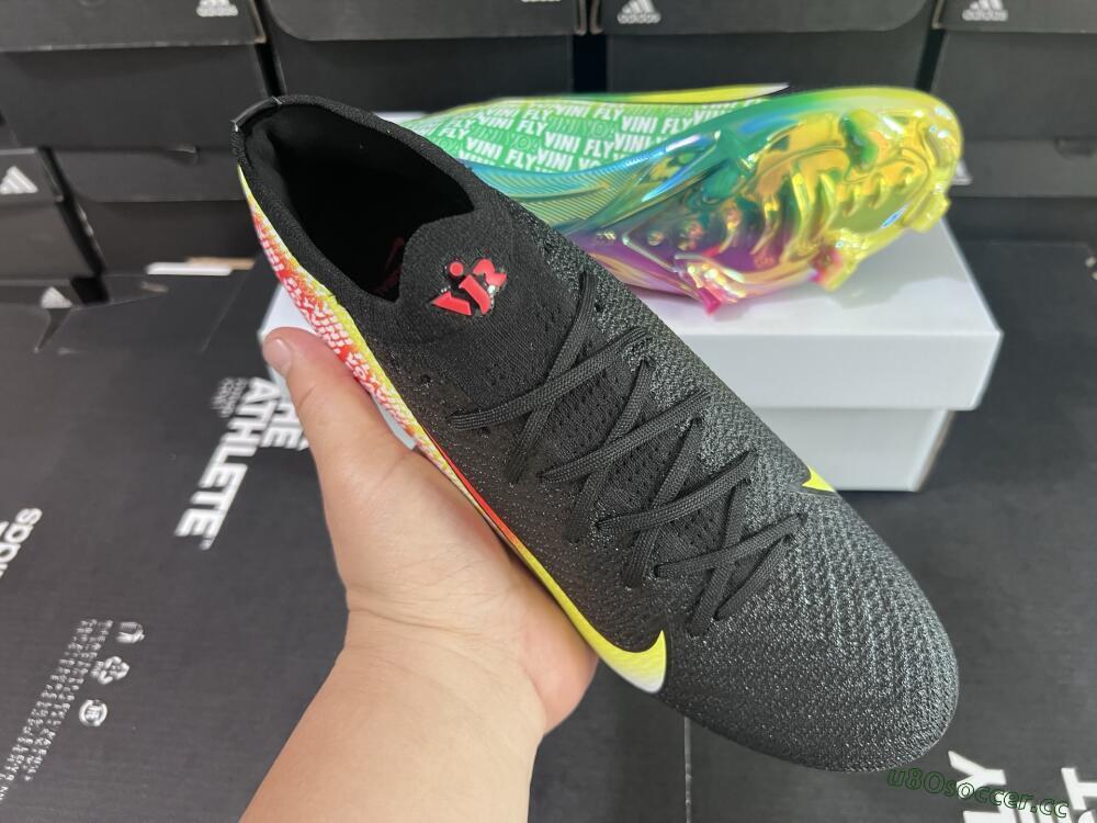 Unisex Nike Air Zoom Mercurial Vapor 16 Elite FG Firm Ground Low-Tops Football Boots - Black/Yellow/Red