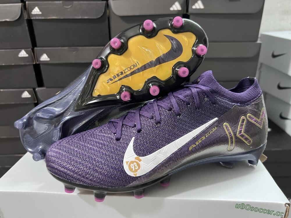Men's Nike Air Zoom Mercurial Vapor 16 Pro AG Artificial Grass Low-Tops Football Boots - Purple/White/Gold