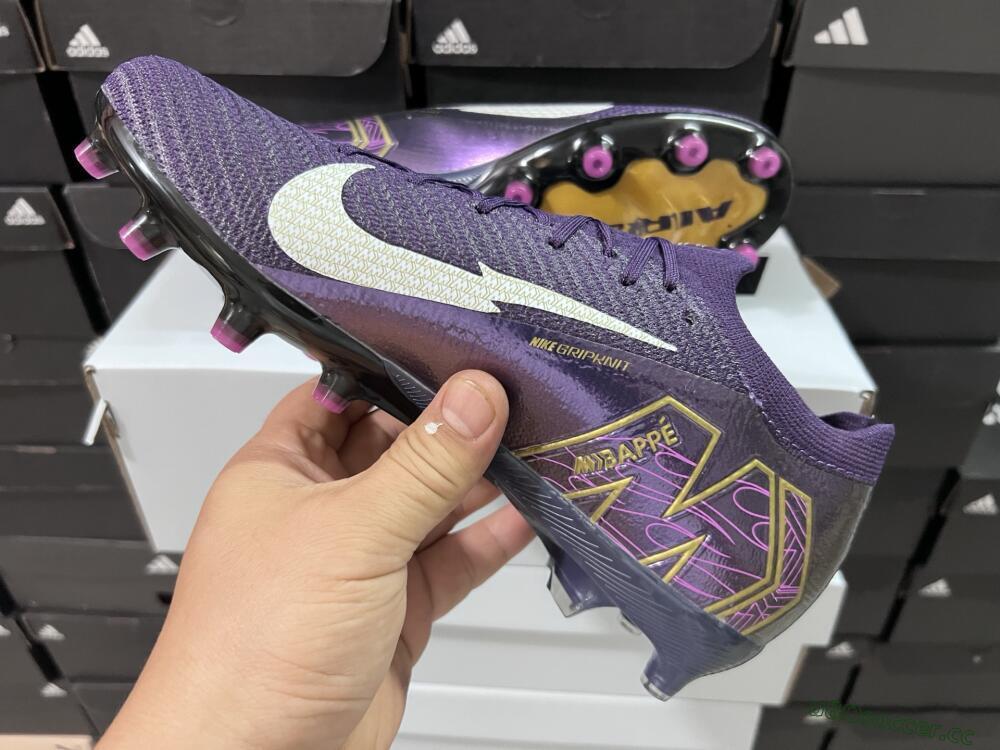 Men's Nike Air Zoom Mercurial Vapor 16 Pro AG Artificial Grass Low-Tops Football Boots - Purple/White/Gold