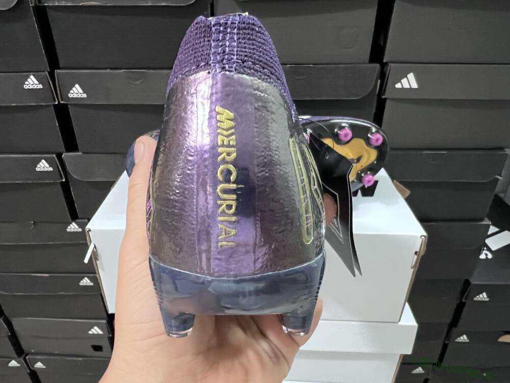 Men's Nike Air Zoom Mercurial Vapor 16 Pro AG Artificial Grass Low-Tops Football Boots - Purple/White/Gold