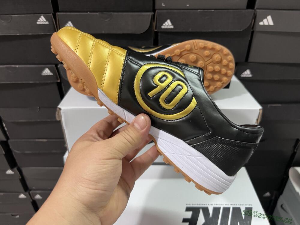 Unisex Nike Total 90 III TF Artificial Turf Low-Tops Football Shoes - Gold/Black/White