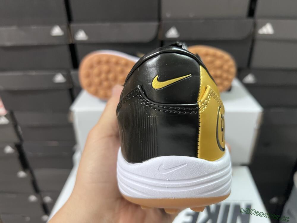 Unisex Nike Total 90 III TF Artificial Turf Low-Tops Football Shoes - Gold/Black/White