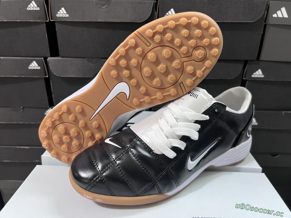Unisex Nike Total 90 III TF Artificial Turf Low-Tops Football Shoes - Black/White
