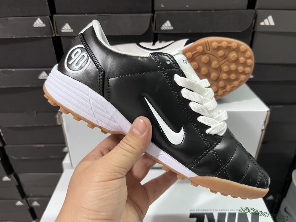 Unisex Nike Total 90 III TF Artificial Turf Low-Tops Football Shoes - Black/White