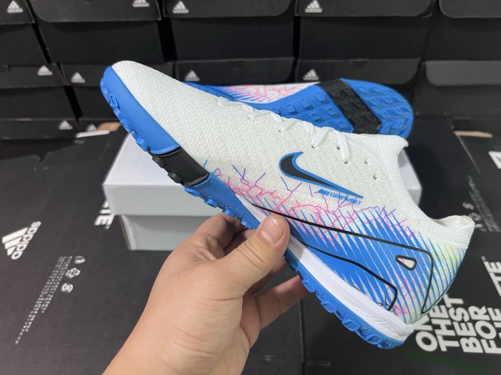 Unisex Nike Air Zoom Mercurial Vapor 16 Elite TF Artificial Turf Low-Tops Football Shoes - White/Blue/Black