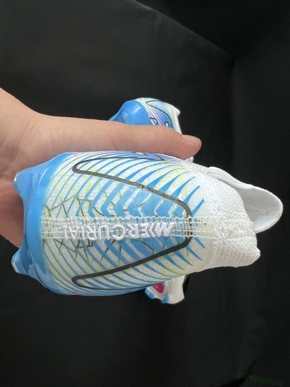 Men's Nike Air Zoom Mercurial Vapor 16 Elite FG Firm Ground Low-Tops Football Boots - White/Black/Blue/Pink/Yellow