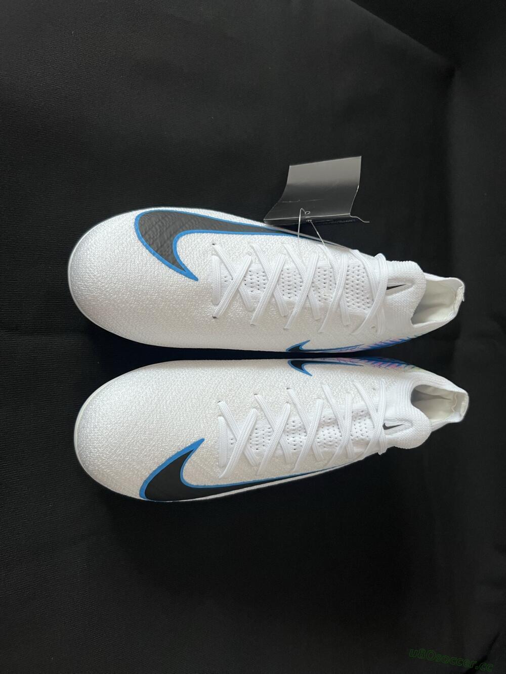 Men's Nike Air Zoom Mercurial Vapor 16 Elite FG Firm Ground Low-Tops Football Boots - White/Black/Blue/Pink/Yellow