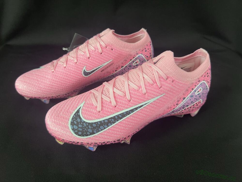 Unisex Nike Air Zoom Mercurial Vapor 16 Elite FG Firm Ground Low-Tops Football Boots - Pink/Blue/Black