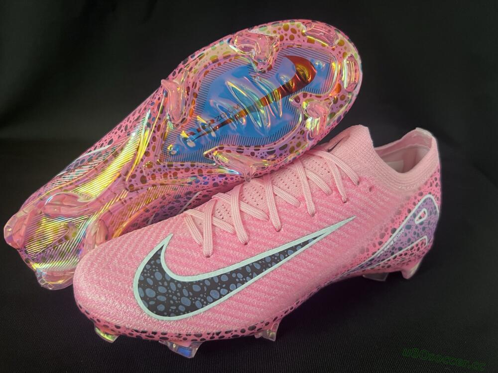 Unisex Nike Air Zoom Mercurial Vapor 16 Elite FG Firm Ground Low-Tops Football Boots - Pink/Blue/Black